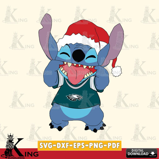 Philadelphia Eagles Christmas Stitch Disney SVG, NFL for Cricut, Silhouette, Digital Download , file cut