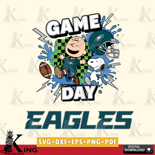 Philadelphia Eagles Game Day Peanuts Cricut file , Cut file  , Digital Download , PDF File , Instant Download