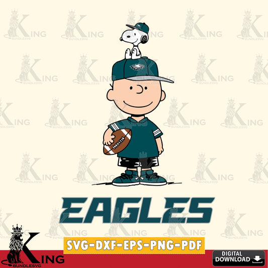 Philadelphia Eagles Peanuts Football Rugby Cricut file , Cut file  , Digital Download , PDF File , Instant Download