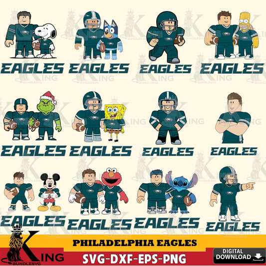 Philadelphia Eagles Roblox With Friends football NFL Bundle SVG file , Cricut, NFL  File cut , Digital Download , PDF File