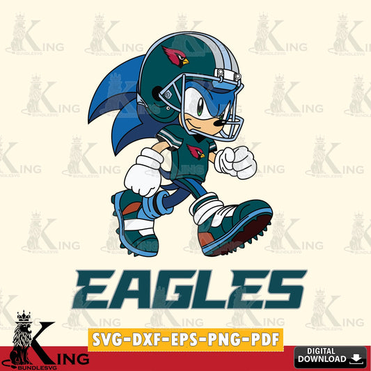 Philadelphia Eagles Sonic Ready Football SVG file, Vector , Digital Download , PDF File , Instant Download