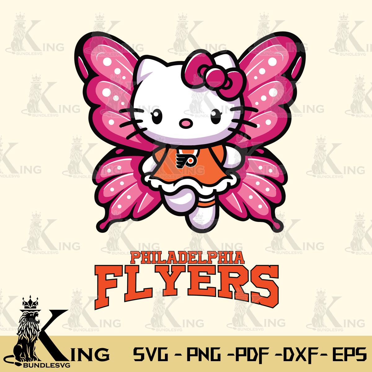 Philadelphia Flyers Hello Kitty Dreamscape Svg Eps Dxf Png File, Digital Download