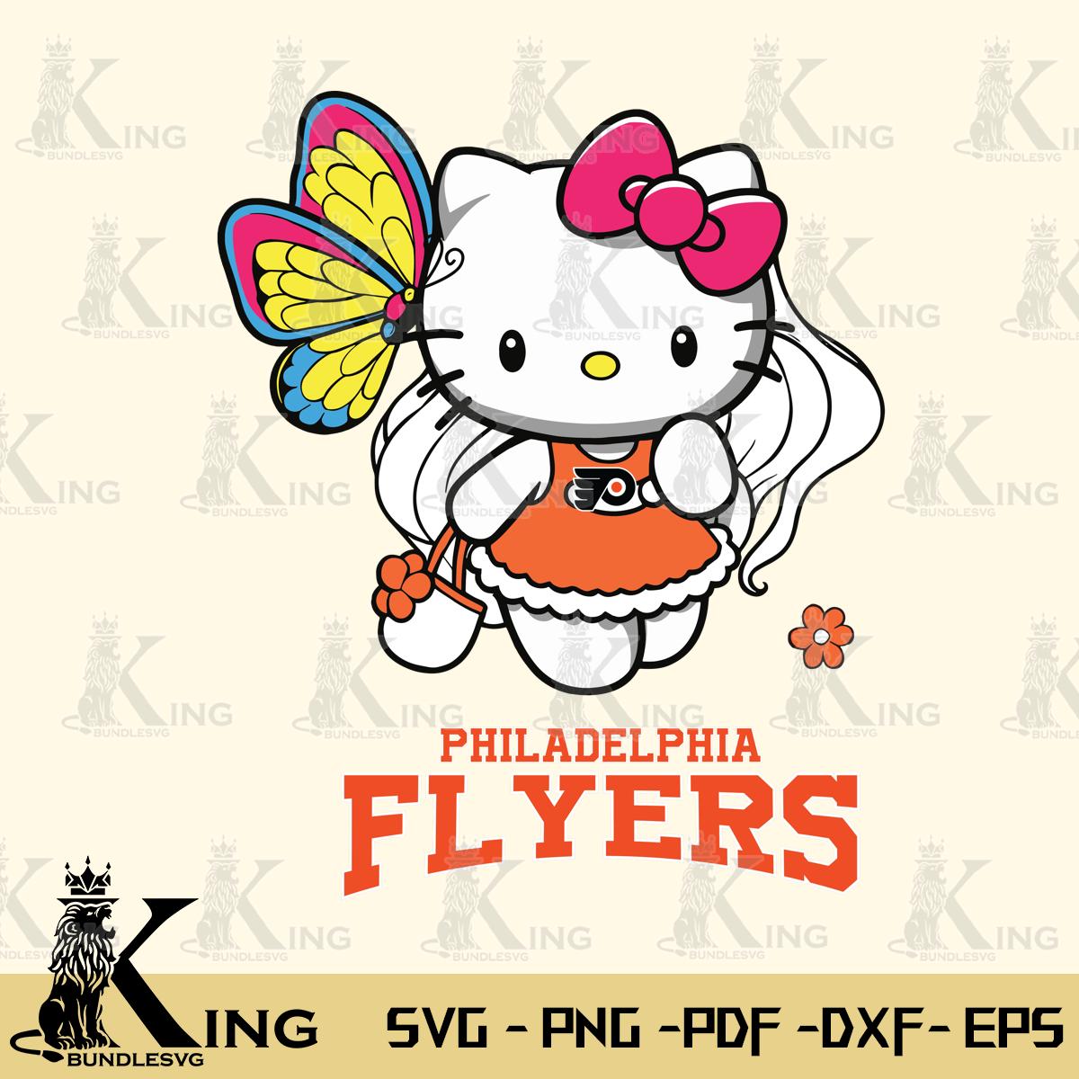 Philadelphia Flyers Kitty Cartoon Svg Eps Dxf Png File, Digital Download