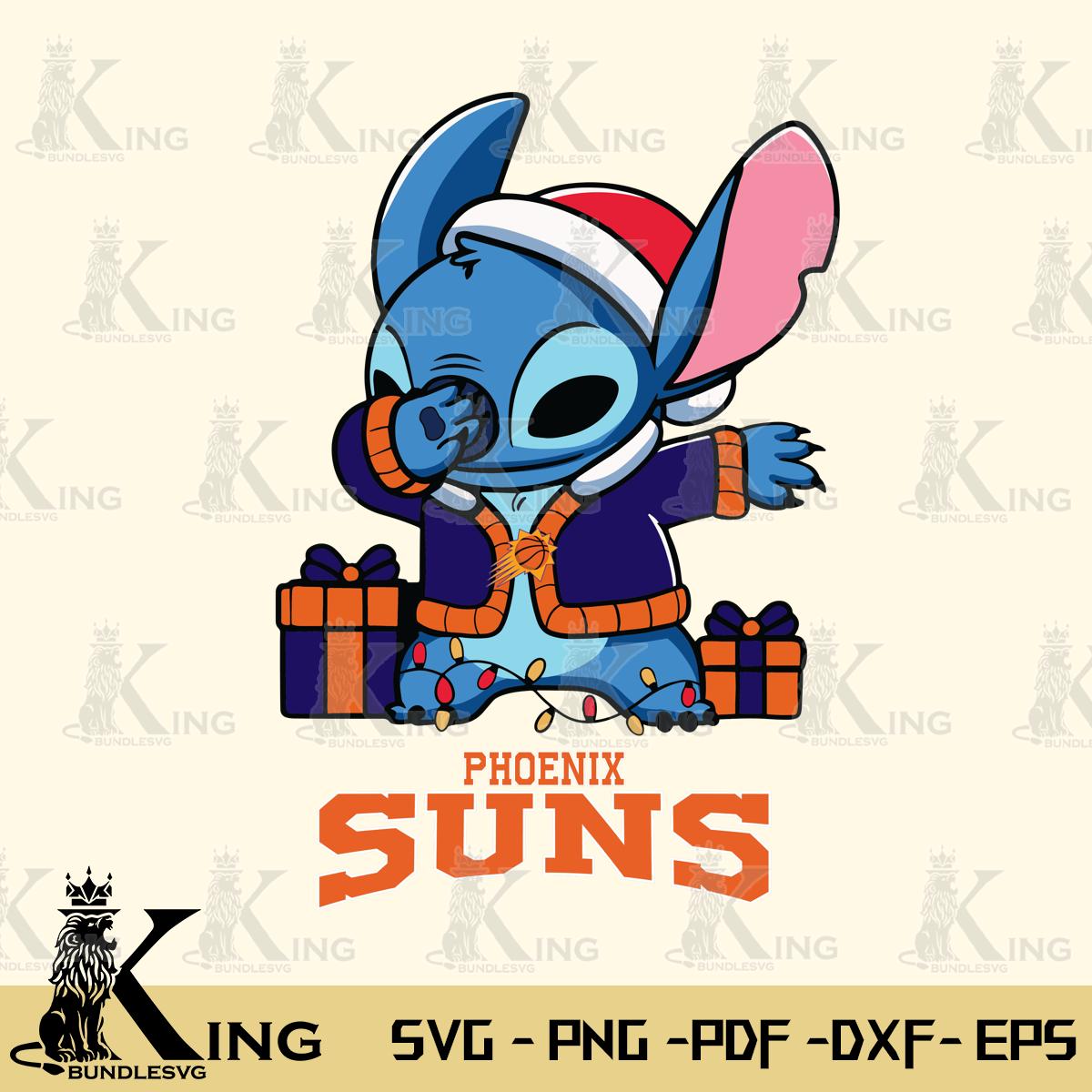 Phoenix Suns Stitch Merry Christmas Svg Eps Dxf Png File, Digital Download