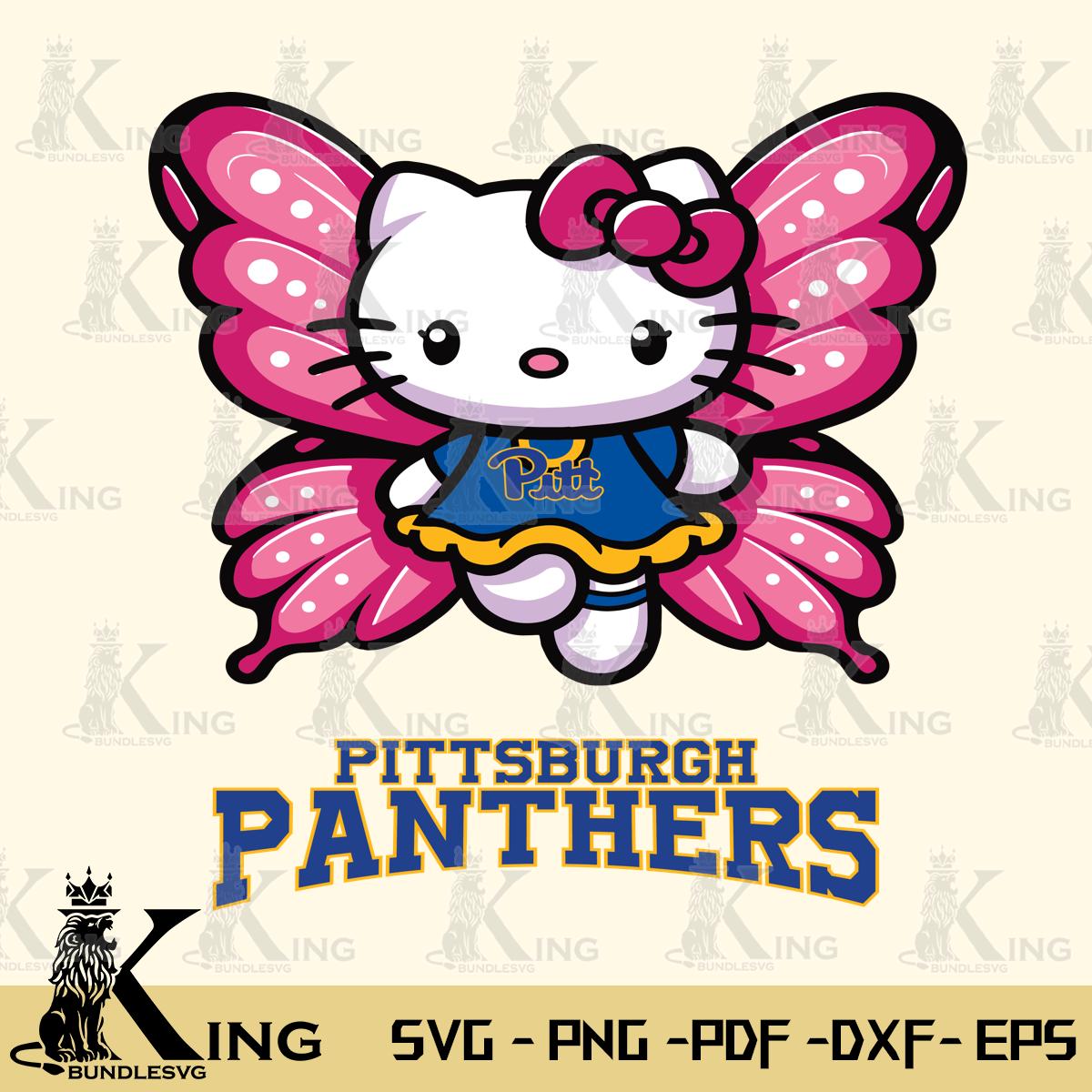 Pittsburgh Panthers Hello Kitty Dreamscape Svg Eps Dxf Png File, Digital Download