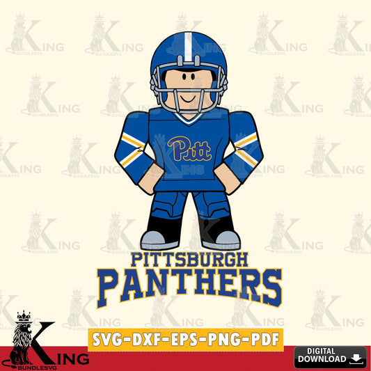 Pittsburgh Panthers Roblox Cool Football SVG file , NCAA Cricut,  File cut , Digital Download , PDF File