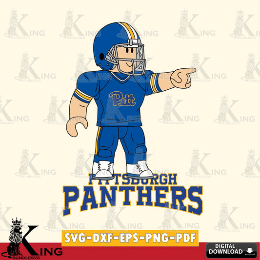 Pittsburgh Panthers Roblox Player Football SVG file , NCAA Cricut,  File cut , Digital Download , PDF File