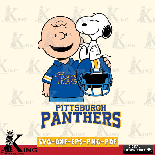 Pittsburgh Panthers Snoopy On Helmet SVG, Cricut, Cut file  , Digital Download , Instant Download, Peanuts svg, NCAA svg, Football svg, Sport svg