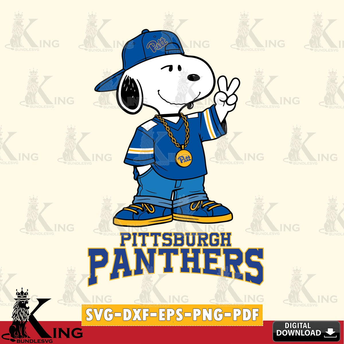 Pittsburgh Panthers Snoopy Say hi SVG, Cricut, Cut file  , Digital Download , Instant Download, Peanuts svg, NCAA svg, Football svg, Sport svg