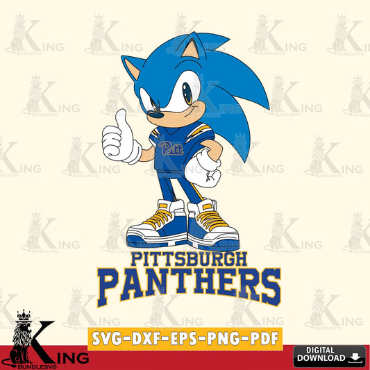 Pittsburgh Panthers Sonic Like Football SVG file, Vector , Digital Download , PDF File , Instant Download