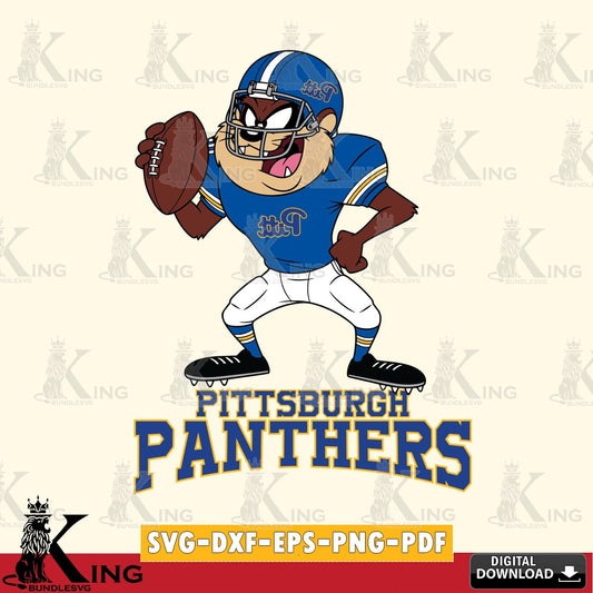 Pittsburgh Panthers Taz Football Player SVG file, Cut file  , Digital Download , Instant Download, Taz svg, NCAA svg