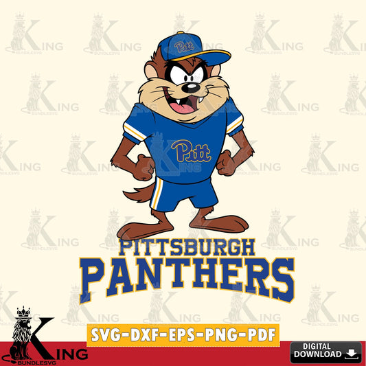 Pittsburgh Panthers Taz Standing Pose SVG file, Cut file  , Digital Download , Instant Download, Taz svg, NCAA svg
