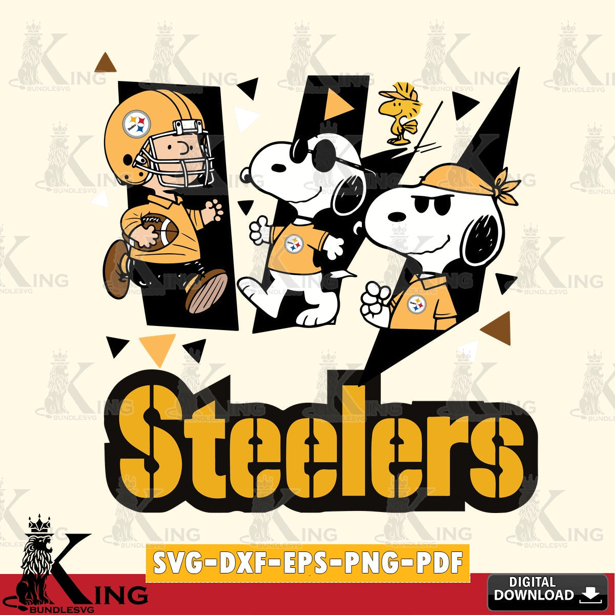 Pittsburgh Steelers Peanuts Joe Cool Cricut file , Cut file  , Digital Download , PDF File , Instant Download
