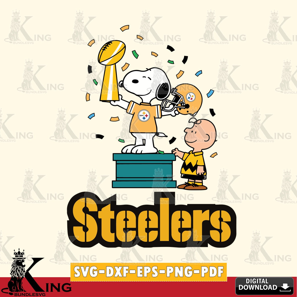 Pittsburgh Steelers Peanuts Winner Cricut file , Cut file  , Digital Download , PDF File , Instant Download