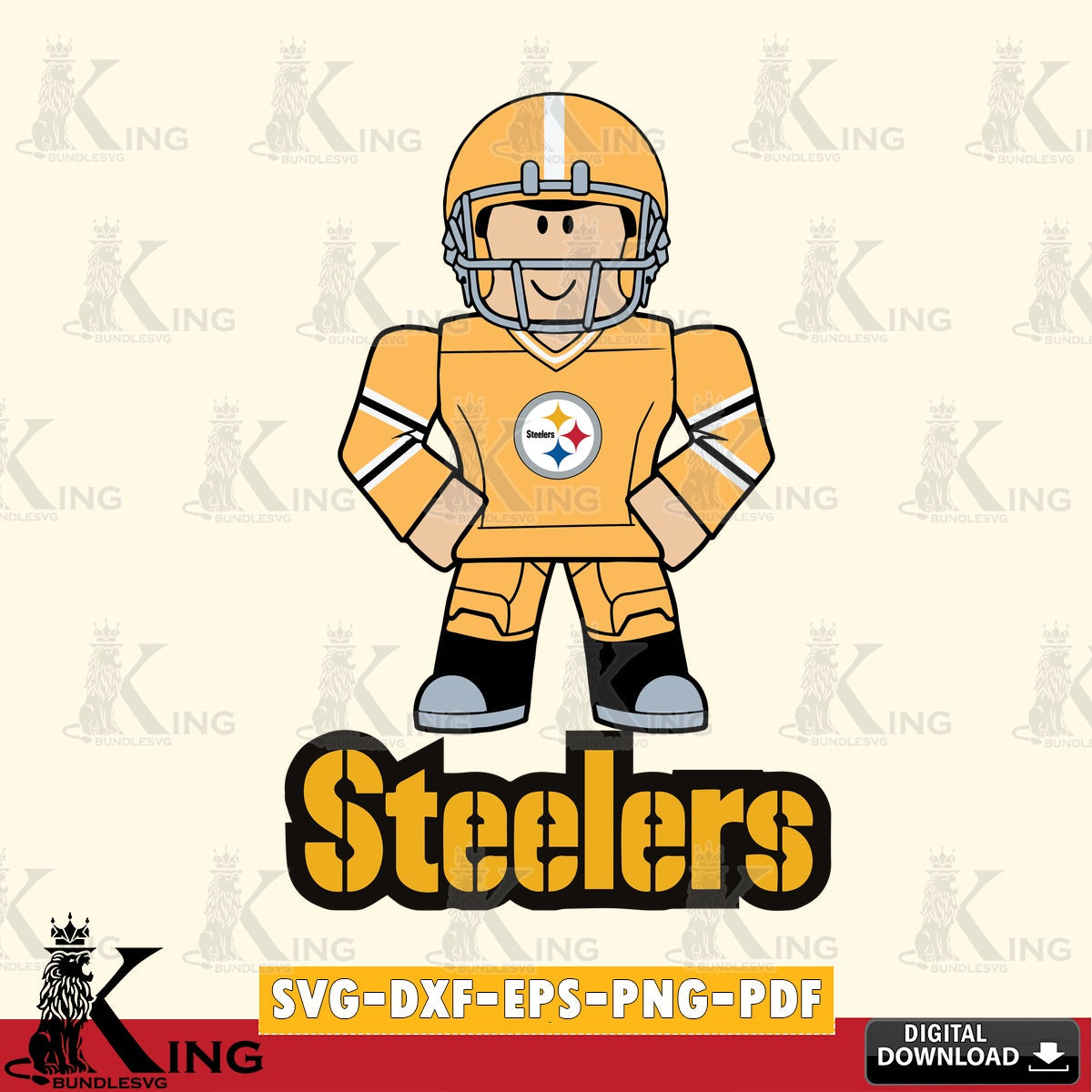 Pittsburgh Steelers Roblox Cool Football SVG file , Cricut, NFL  File cut , Digital Download , PDF File