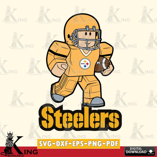 Pittsburgh Steelers Roblox Player Rugby SVG file , Cricut, NFL  File cut , Digital Download , PDF File