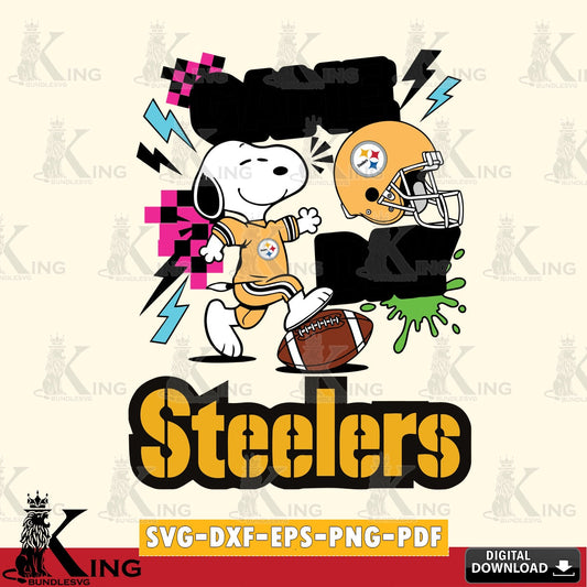 Pittsburgh Steelers Snoopy Game day Cricut file , Cut file  , Digital Download , PDF File , Instant Download