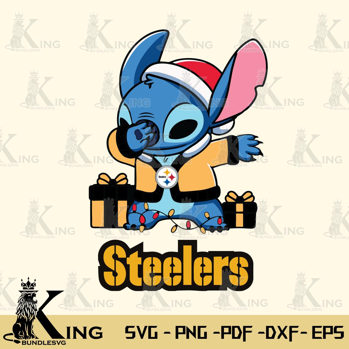 Pittsburgh Steelers Stitch Merry Christmas Svg Eps Dxf Png File, Digital Download