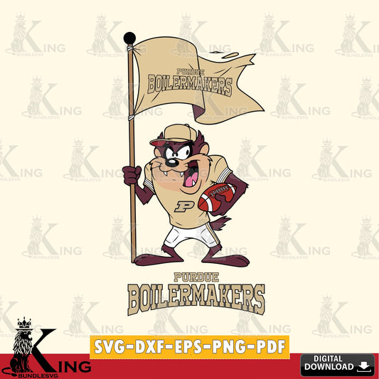 Purdue Boilermakers Football Taz Flag Art SVG file, Cut file  , Digital Download , Instant Download, Taz svg, NCAA svg
