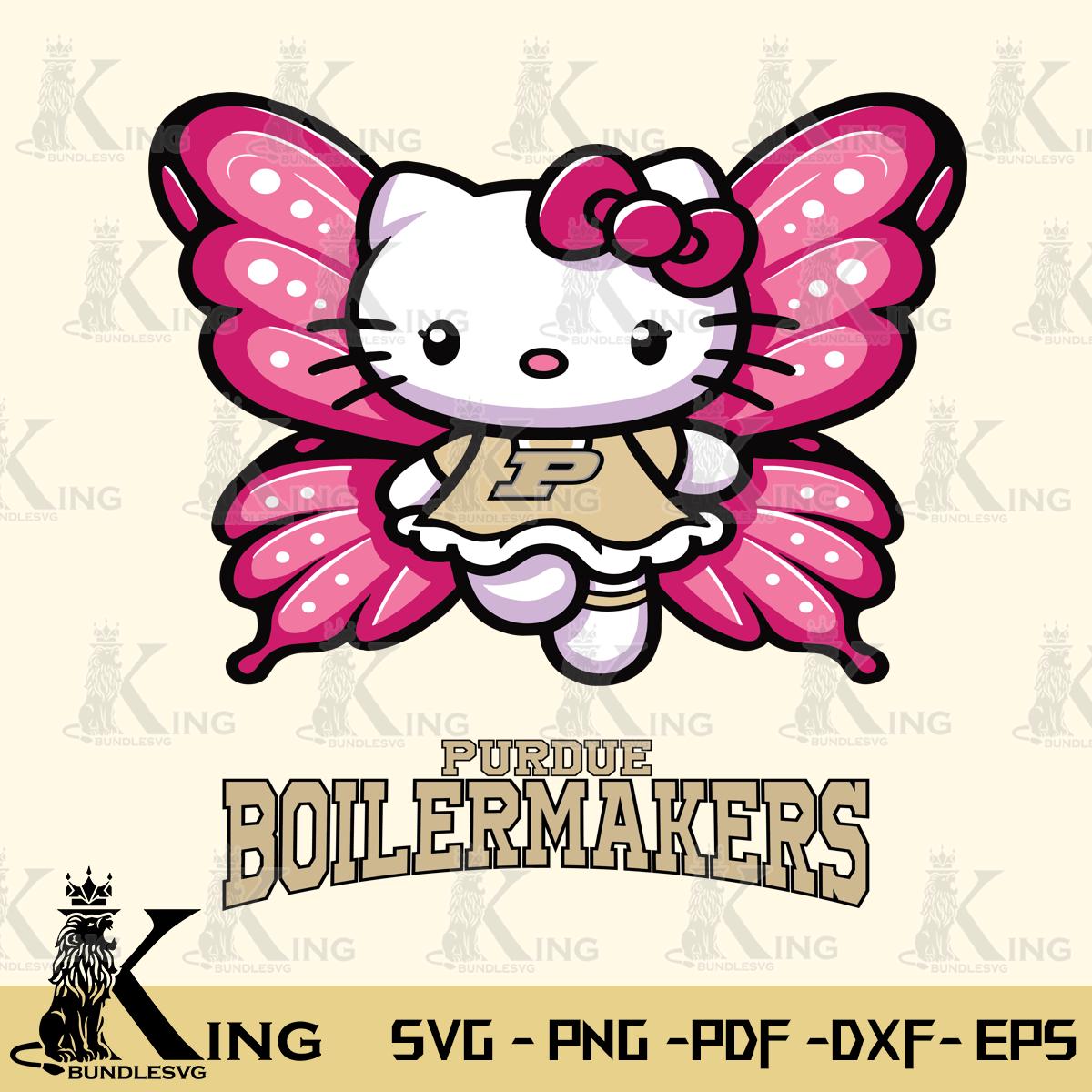 Purdue Boilermakers Hello Kitty Dreamscape Svg Eps Dxf Png File, Digital Download