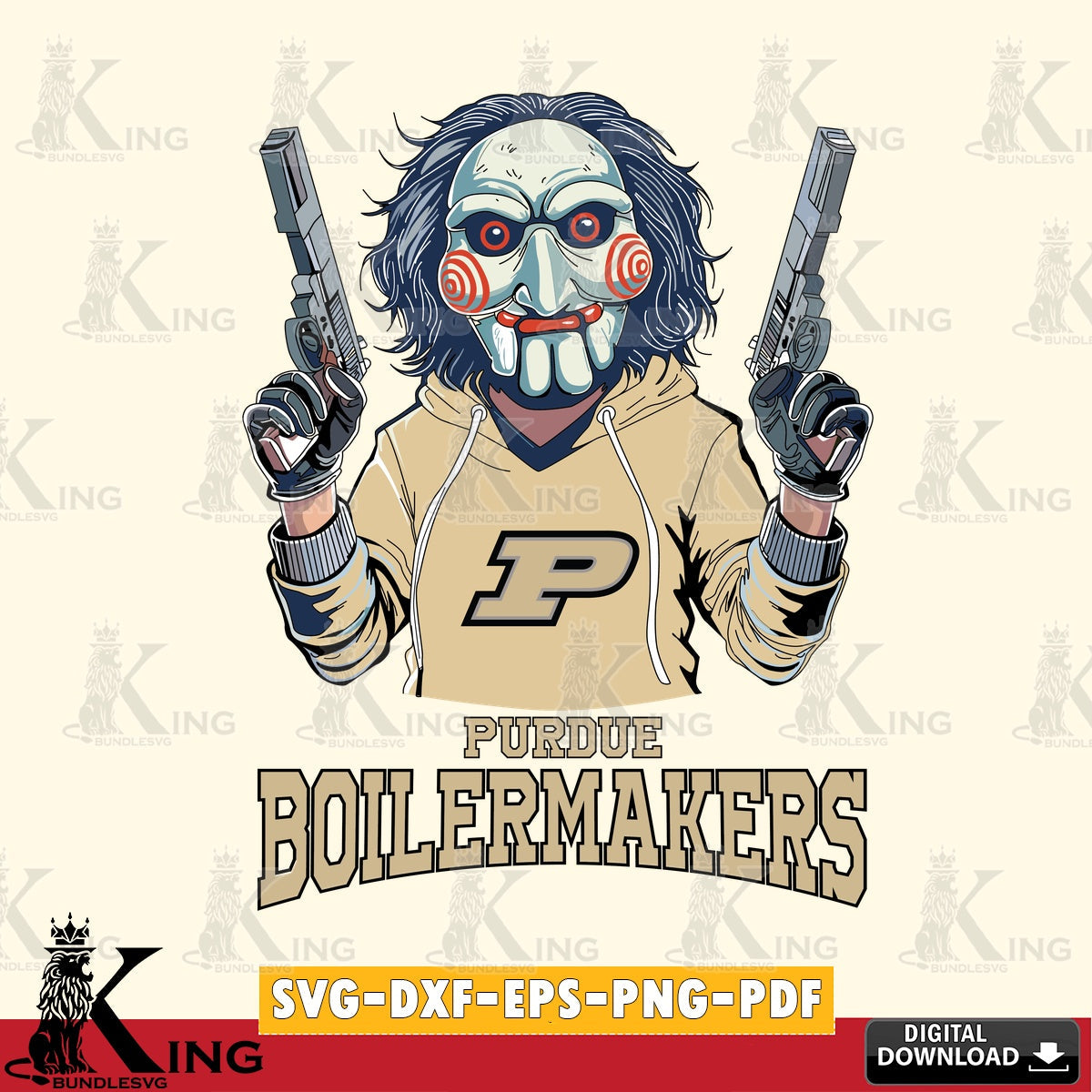 Stylish representation of Purdue Boilermakers Jigsaw Billy Football, a digital clipart compatible with laser engraving and cutting