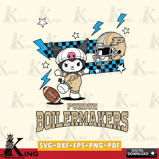 Purdue Boilermakers Kuromi Game Day SVG file, Cricut, Cut file  , Digital Download , Instant Download, Sanrio svg, Clipart