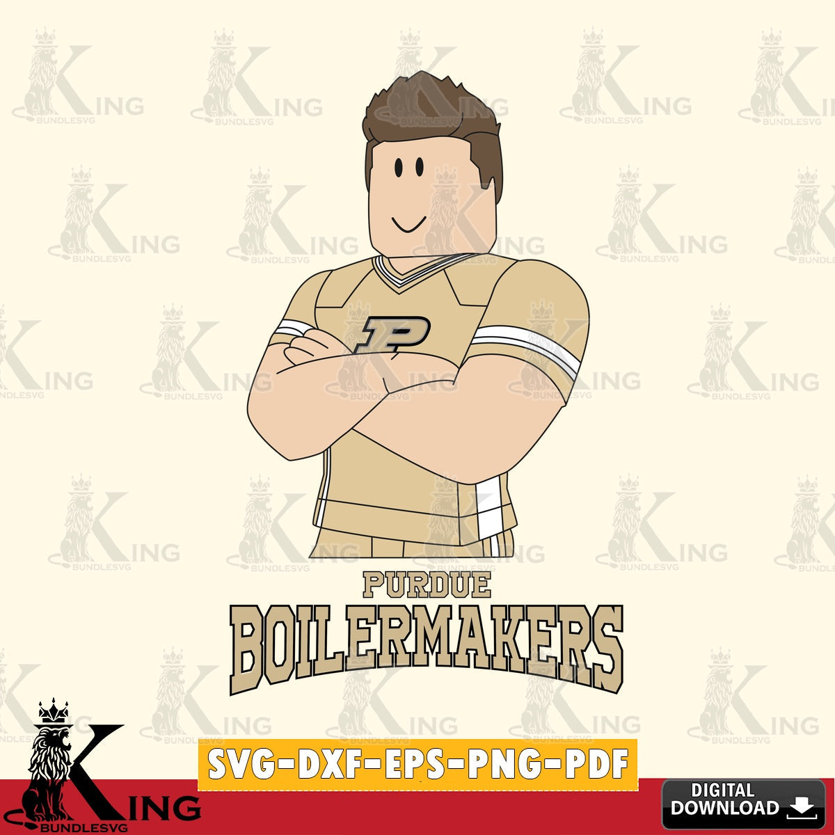 Purdue Boilermakers Roblox Football SVG file , NCAA Cricut,  File cut , Digital Download , PDF File