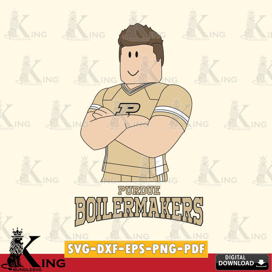 Purdue Boilermakers Roblox Football SVG file , NCAA Cricut,  File cut , Digital Download , PDF File