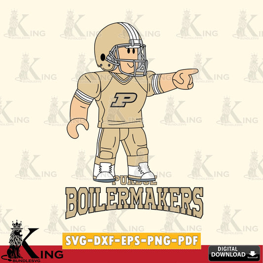 Purdue Boilermakers Roblox Player Football SVG file , NCAA Cricut,  File cut , Digital Download , PDF File