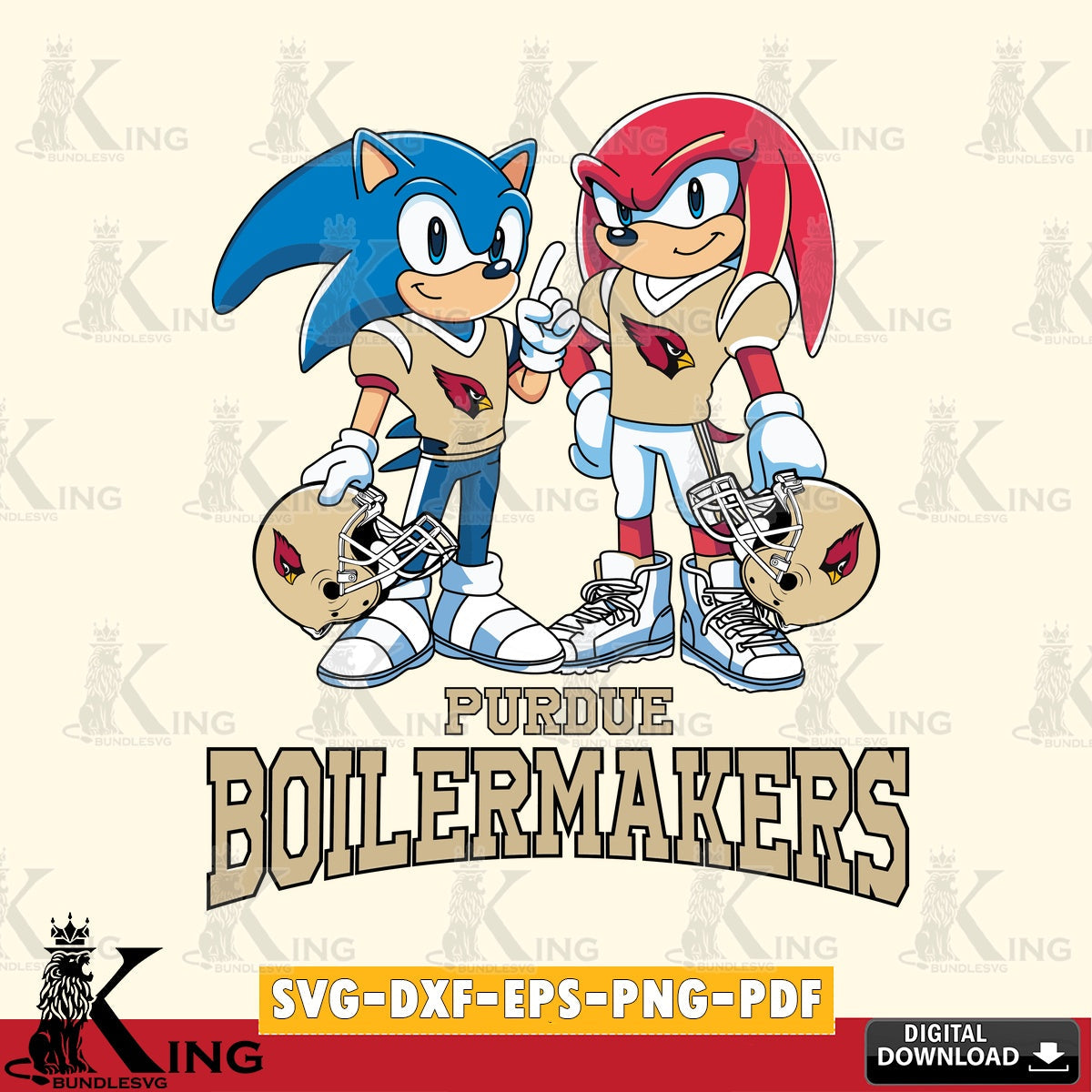Purdue Boilermakers Sonic And Knuckles Football SVG file, Vector , Digital Download , PDF File , Instant Download