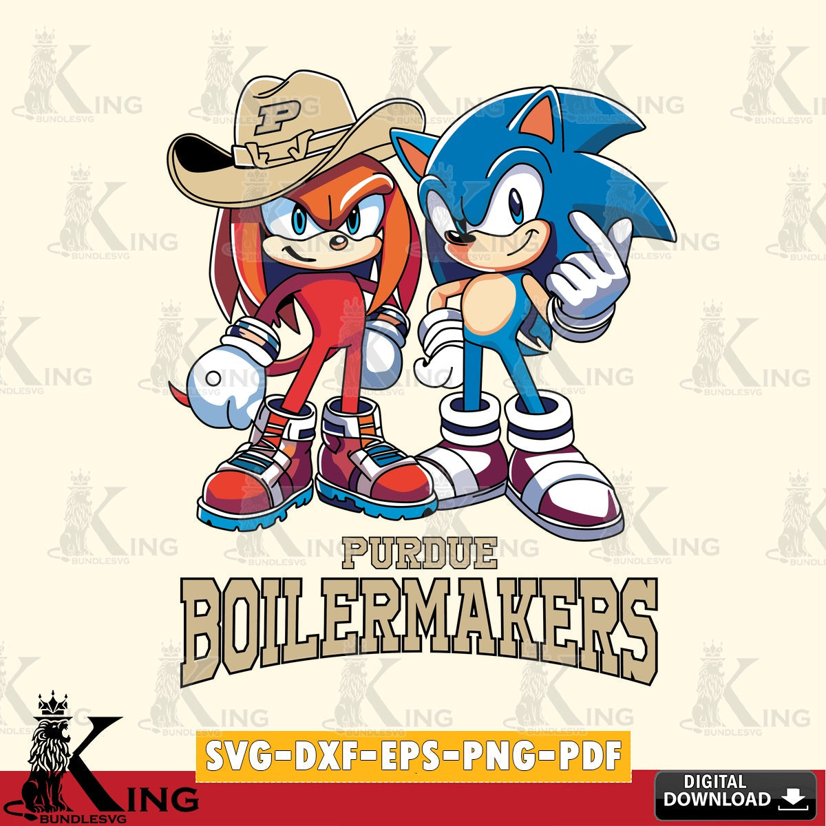 Purdue Boilermakers Sonic & Knuckles Football Mascot SVG file, Vector , Digital Download , PDF File , Instant Download