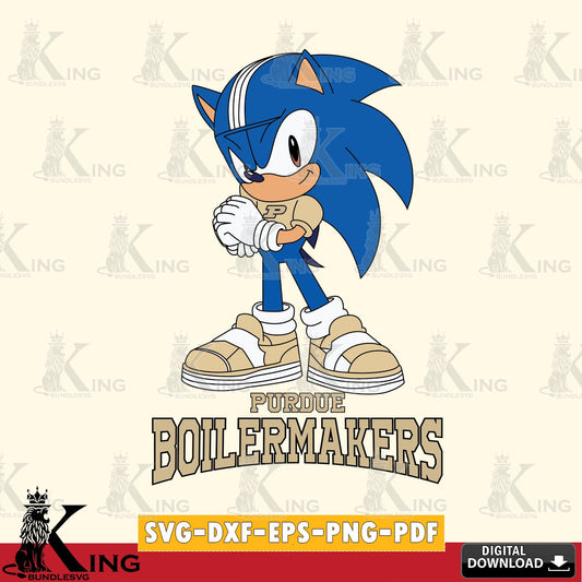 Purdue Boilermakers Sonic cute Football SVG file, Vector , Digital Download , PDF File , Instant Download