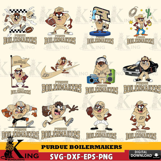 Purdue Boilermakers Taz Football NCAA Bundle SVG file, Cut file  , Digital Download , Instant Download, Taz svg, NCAA svg