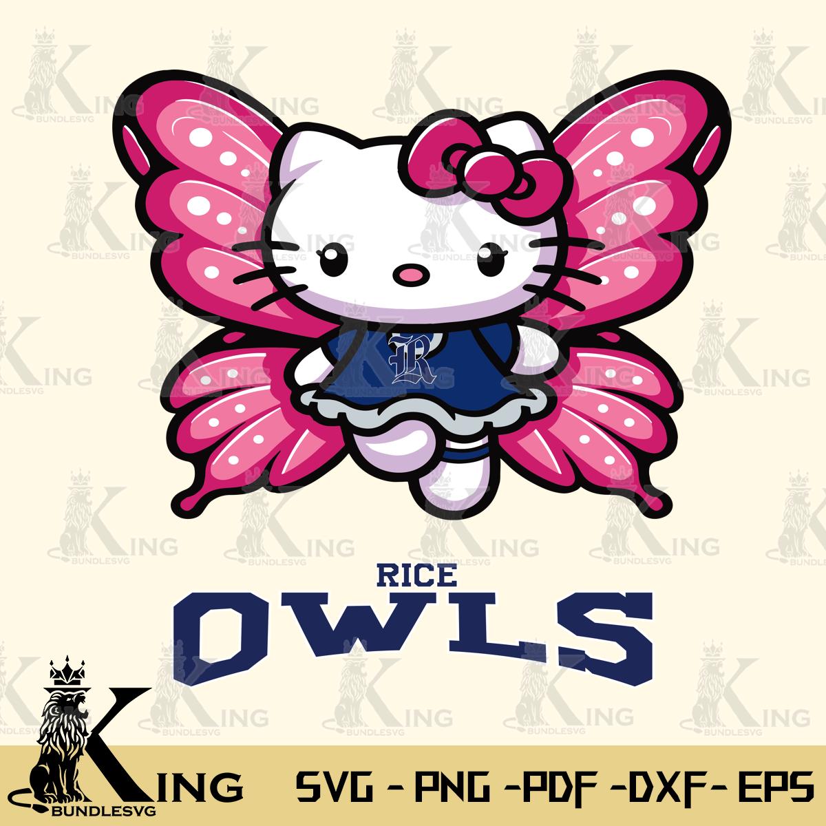 Rice Owls Hello Kitty Dreamscape Svg Eps Dxf Png File, Digital Download