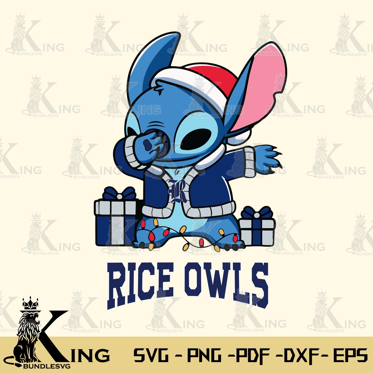 Rice Owls Stitch Merry Christmas Svg Eps Dxf Png File, Digital Download