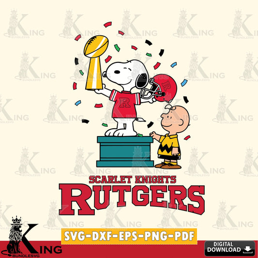 Rutgers Scarlet Knights Peanuts Winner SVG, Cricut, Cut file  , Digital Download , Instant Download, Peanuts svg, NCAA svg, Football svg, Sport svg
