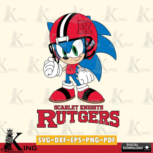 Rutgers Scarlet Knights Sonic Football Mascot SVG file, Vector , Digital Download , PDF File , Instant Download