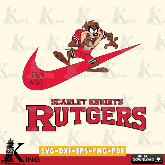 Rutgers Scarlet Knights Taz Football Nike SVG file, Cut file  , Digital Download , Instant Download, Taz svg, NCAA svg