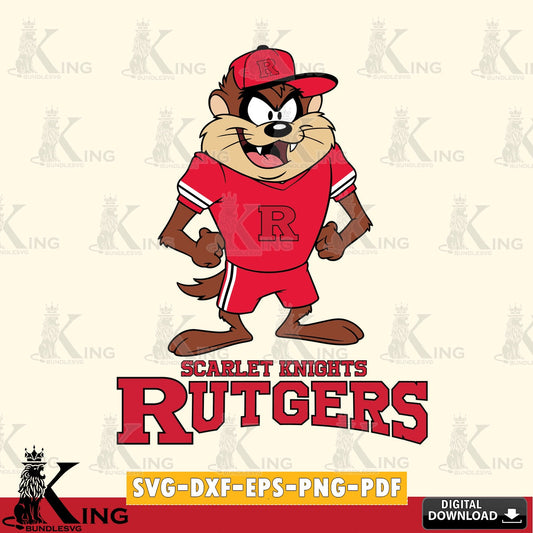 Rutgers Scarlet Knights Taz Standing Pose SVG file, Cut file  , Digital Download , Instant Download, Taz svg, NCAA svg