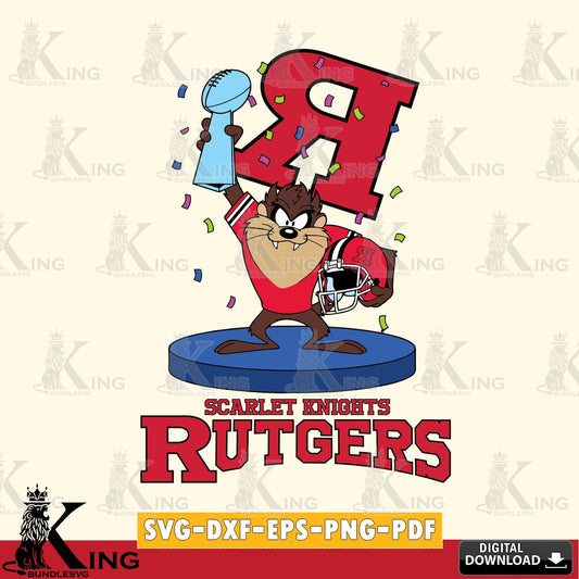 Rutgers Scarlet Knights Taz Trophy Podium SVG file, Cut file  , Digital Download , Instant Download, Taz svg, NCAA svg