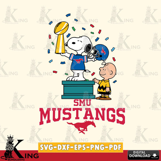 SMU Mustangs Peanuts Winner SVG, Cricut, Cut file  , Digital Download , Instant Download, Peanuts svg, NCAA svg, Football svg, Sport svg