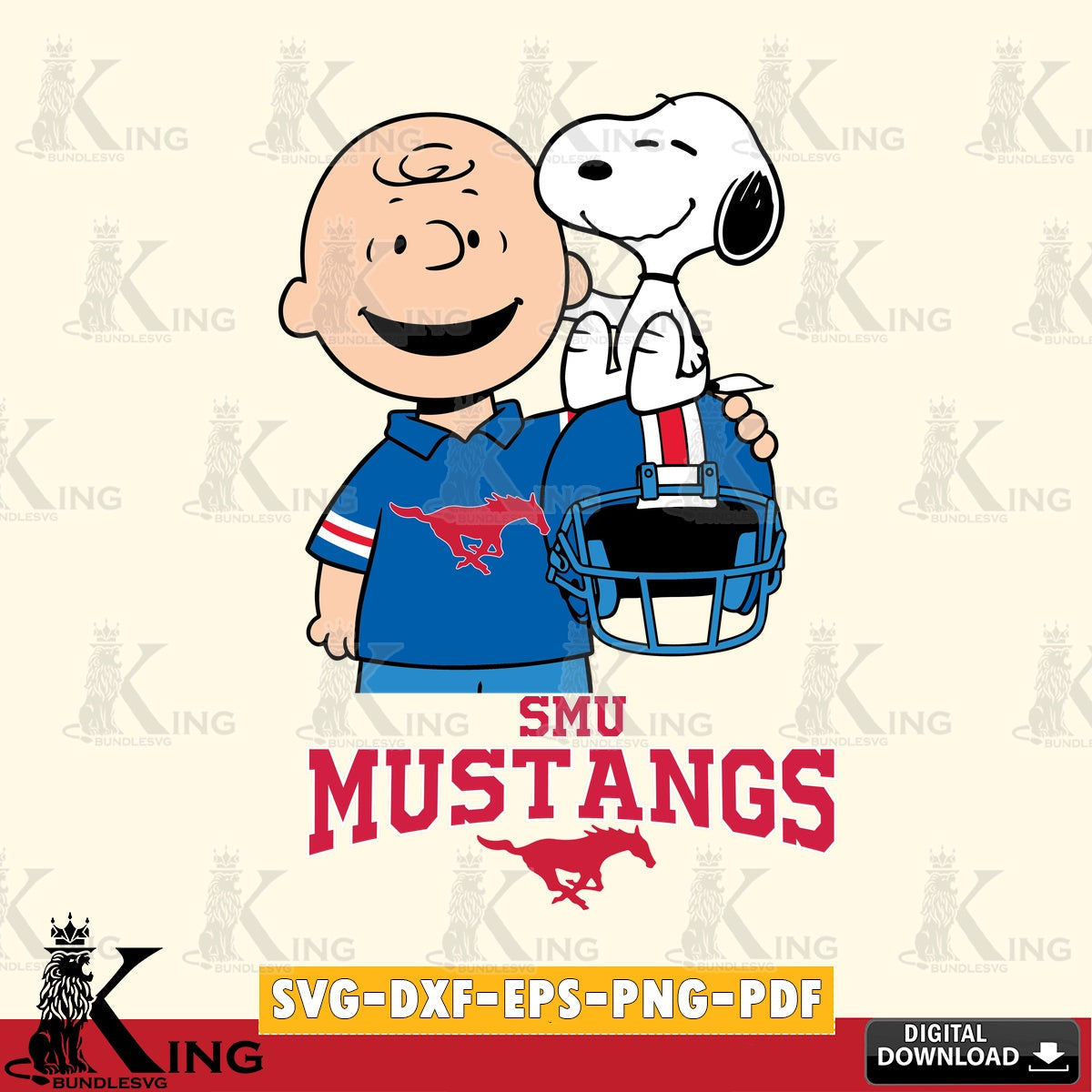SMU Mustangs Snoopy On Helmet SVG, Cricut, Cut file  , Digital Download , Instant Download, Peanuts svg, NCAA svg, Football svg, Sport svg