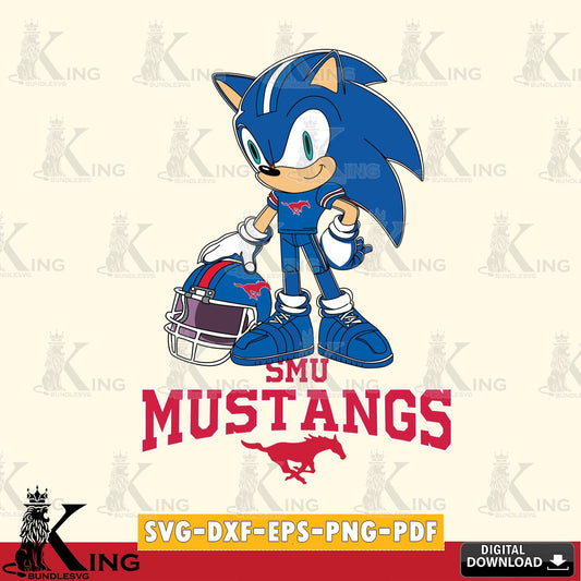 SMU Mustangs Sonic Player Football SVG file, Vector , Digital Download , PDF File , Instant Download