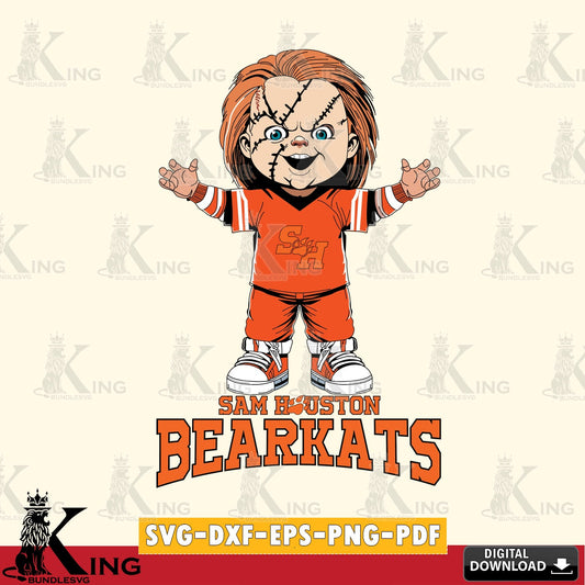 Custom design featuring Sam Houston Bearkats Chucky Football for personalized gifts and laser projects