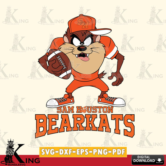 Sam Houston Bearkats Đồng phục bóng đá Taz SVG file, Cut file  , Digital Download , Instant Download, Taz svg, NCAA svg