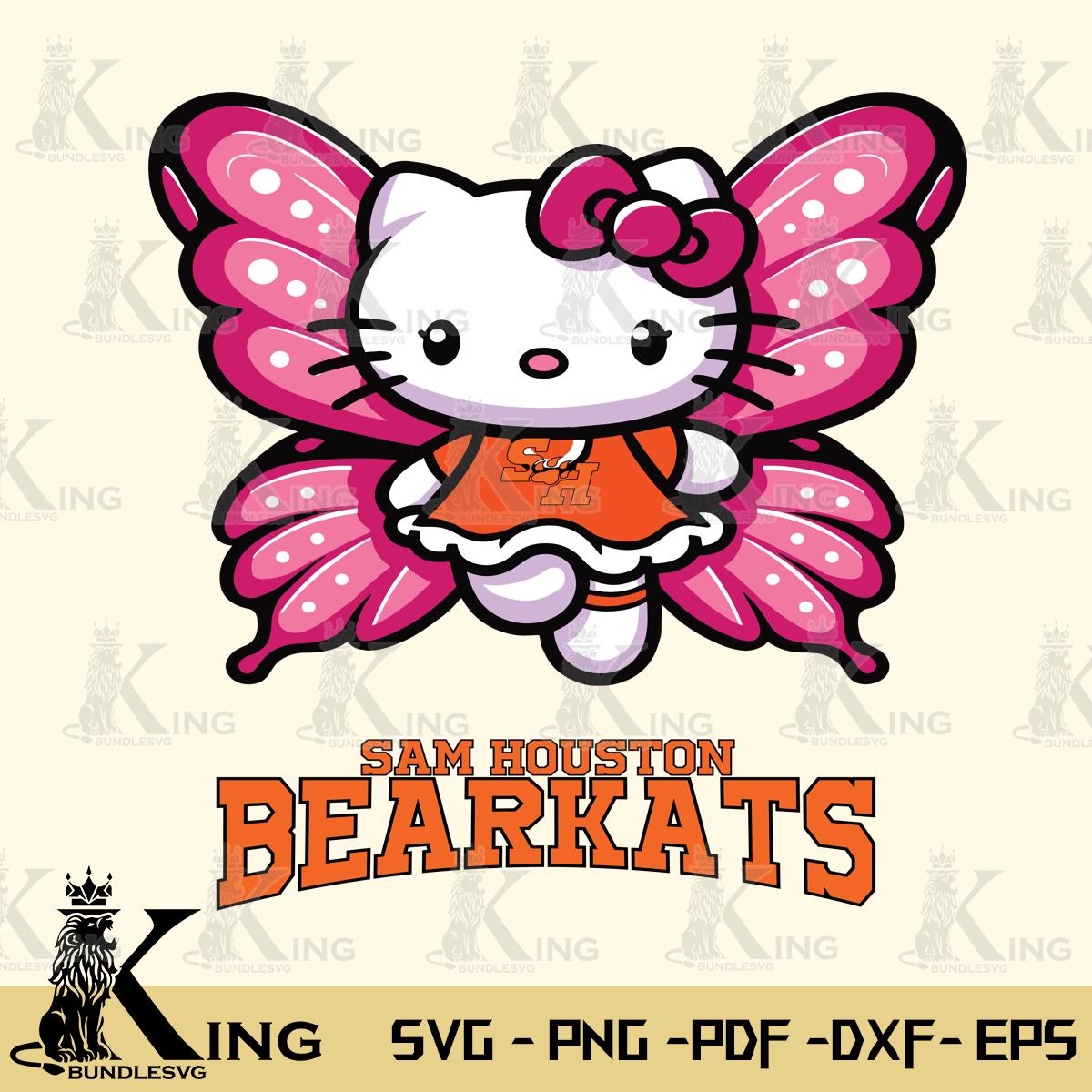 Sam Houston Bearkats Hello Kitty Dreamscape Svg Eps Dxf Png File, Digital Download