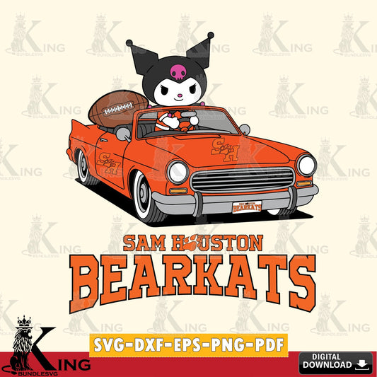 Sam Houston Bearkats Kuromi Car Football Game SVG file, Cricut, Cut file  , Digital Download , Instant Download, Sanrio svg, Clipart