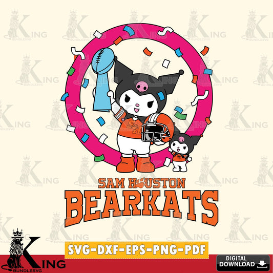 Sam Houston Bearkats Kuromi Football Champion SVG file, Cricut, Cut file  , Digital Download , Instant Download, Sanrio svg, Clipart