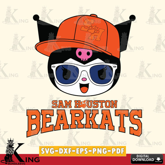 Sam Houston Bearkats Kuromi Football Cool SVG file, Cricut, Cut file  , Digital Download , Instant Download, Sanrio svg, Clipart