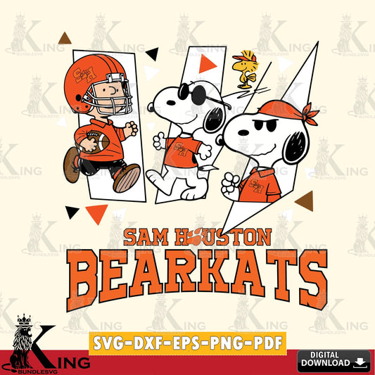 Sam Houston Bearkats Peanuts Joe Cool SVG, Cricut, Cut file  , Digital Download , Instant Download, Peanuts svg, NCAA svg, Football svg, Sport svg